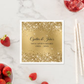 Glänzendes Gold Blur 50. Jubiläum Serviette (Beispiel)