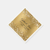 Glänzendes Gold Blur 50. Jubiläum Serviette (Ecke)