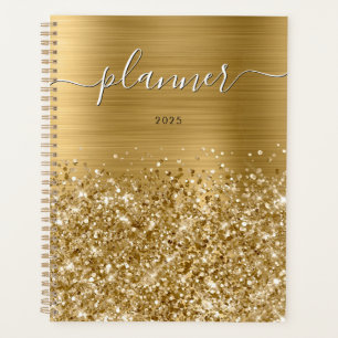 Glänzendes Gold Glam 2025 Planer