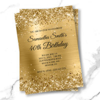 Glänzendes Gold Glitter Gebürstete Folie Monogramm