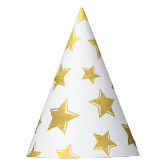 Glänzendes Gold hat Party-Hut in der Hauptrolle Partyhütchen