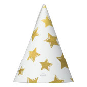 Glänzendes Gold hat Party-Hut in der Hauptrolle Partyhütchen (Links)