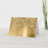 Glänzendes Gold Leopard Glam 50 und Fabelhaft Karte (Rückseite)