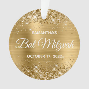 Glänzendes Gold-Ombre-Folie Bat Mitzvah Ornament
