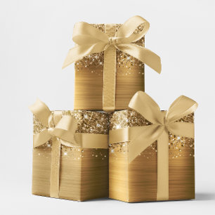 Glänzendes Gold Ombre Folie Geschenkpapier