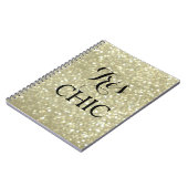 Glänzendes Gold SEHR CHIC Notizbuch Notizblock (Linke Seite)