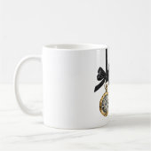 Glänzendes Gold Silber Neujahr Mitternachtsstunde  Kaffeetasse (Links)