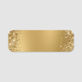 Glänzendes Gold Unschärfe Leerzeichen Namensschild (Vorderseite)