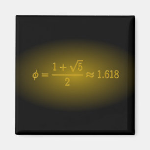 Glänzendes goldenes Verhältnis Magnet
