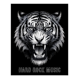 Glänzendes Hard-Rock-Musik-Poster Poster