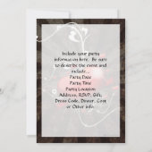 Glänzendes Herz mit Wirblem Grunge-Hintergrund Einladung (Rückseite)