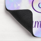 Glänzendes Irisierendes Regenbogen-Marmor-Monogram Mousepad (Ecke)