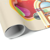 Glänzendes Juke Box Geschenkpapier (Rolleneckpunkt)