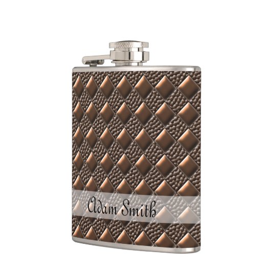 Glänzendes Kupfer Flachmann (Links)