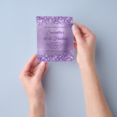 Glänzendes lila Folien-Monogramm 40 & Fabelhaft Ei Flyer (Gruppe)