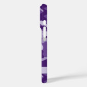 Glänzendes lila-Tarnmuster personalisiert Case-Mate iPhone Hülle (Rückseite / Links)