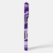 Glänzendes lila-Tarnmuster personalisiert Case-Mate iPhone Hülle (Rückseite / Rechts)