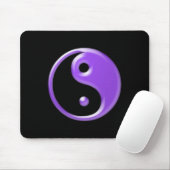 Glänzendes lila Yin Yang Symbol Mousepad (Mit Mouse)