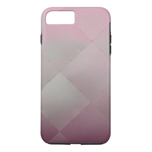 Glänzendes modernes kariertes Metallrosa Case-Mate iPhone Hülle (Rückseite)