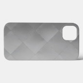 Glänzendes modernes kariertes Metallsilber Case-Mate iPhone Hülle (Rückseite (Horizontal))