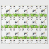 glänzendes Papier, Blätterflor Geschenkpapier (Flach)