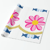 glänzendes Papier, Blütengoldkettfisch Geschenkpapier (Ungerollt)