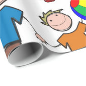 glänzendes Papier, Fun Octopus Geschenkpapier (Rolleneckpunkt)