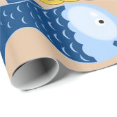 glänzendes Papier, Goldkettfisch Geschenkpapier (Rolleneckpunkt)