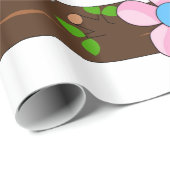 glänzendes Papier, Katzenhühner, geblümt Geschenkpapier (Rolleneckpunkt)