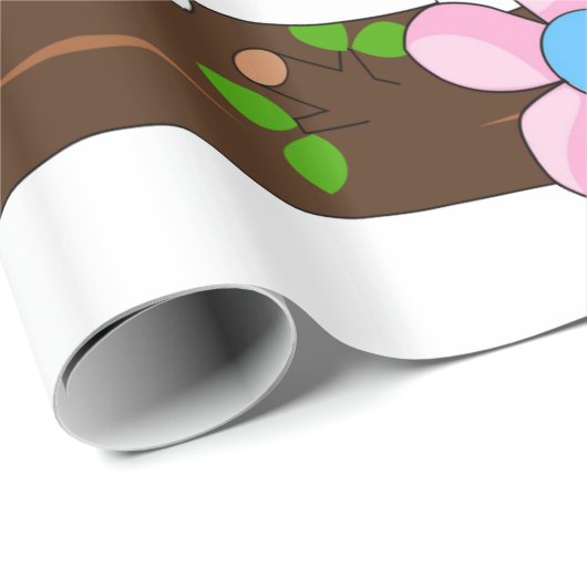 glänzendes Papier, Katzenhühner, geblümt Geschenkpapier (Rolleneckpunkt)