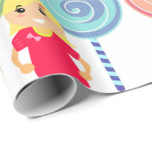 glänzendes Papier, Kinderbetreuung Geschenkpapier (Rolleneckpunkt)