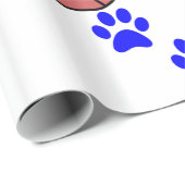 glänzendes Papier, Meow Cat Fish Knochen Geschenkpapier (Rolleneckpunkt)