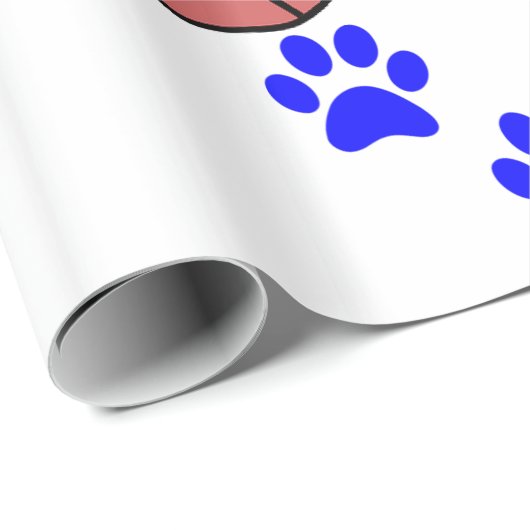 glänzendes Papier, Meow Cat Fish Knochen Geschenkpapier (Rolleneckpunkt)