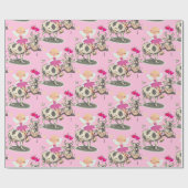 glänzendes Papier, rosa Milchkühe Herz Geschenkpapier (Flach)