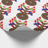 glänzendes Papier, Seilpfeile Geschenkpapier (Ecke)