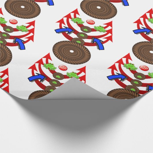 glänzendes Papier, Seilpfeile Geschenkpapier (Ecke)