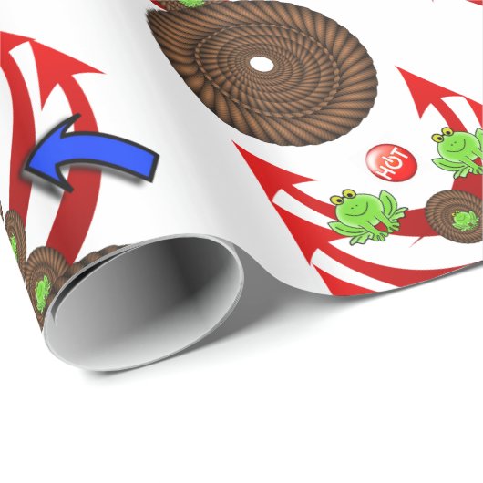 glänzendes Papier, Seilpfeile Geschenkpapier (Rolleneckpunkt)