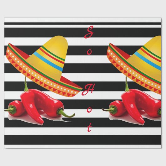 glänzendes Papier so heiß mexikanisch Geschenkpapier (Flach)