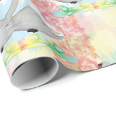 glänzendes Papier, Swan Floral Geschenkpapier (Rolleneckpunkt)