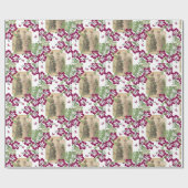 glänzendes Papier, Viktorianische Blüte Geschenkpapier (Flach)