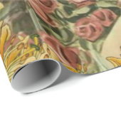 glänzendes Papier, Viktorianische Blüte Geschenkpapier (Rolleneckpunkt)