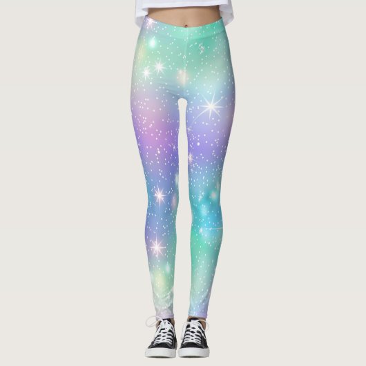Glänzendes Pastell Leggings (Vorderseite)