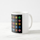 Glänzendes Pfeile-Set Lebendige Richtungspfeile Kaffeetasse (VorderseiteRechts)
