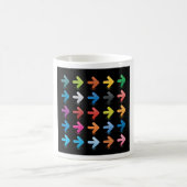 Glänzendes Pfeile-Set Lebendige Richtungspfeile Kaffeetasse (Mittel)