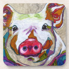 Glänzendes Piggy Untersetzer