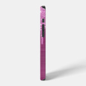 Glänzendes Pink Monogramm Case-Mate iPhone Case Hülle (Linke Seite)