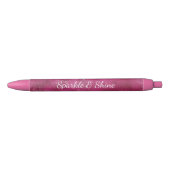 Glänzendes Rosa Glitter Funkeln Kugelschreiber (Vorderseite)