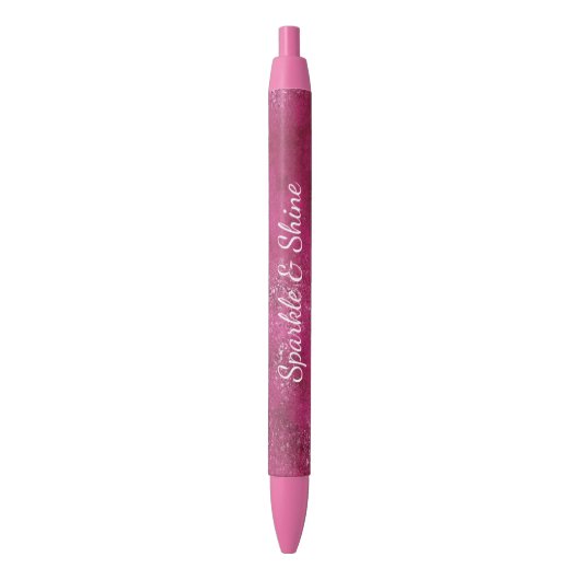 Glänzendes Rosa Glitter Funkeln Kugelschreiber (Vorderseite Vertikal)