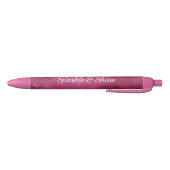 Glänzendes Rosa Glitter Funkeln Kugelschreiber (Unterseite)