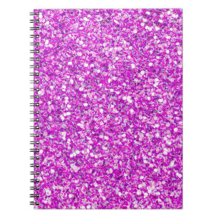 Glänzendes rosa Glitter-Notizbuch Notizblock